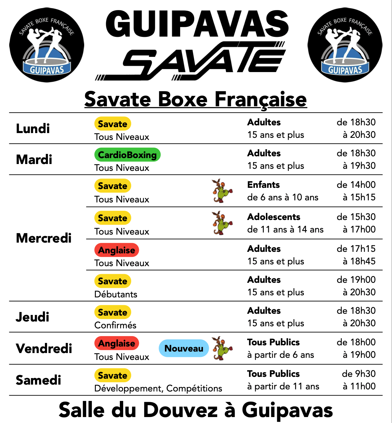 Inscriptions pour la saison 2025-2026